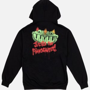 Justice For Pianosaurus Black Hoodie