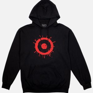 The Doctor All Over Eyes Black Drawstring Hoodie